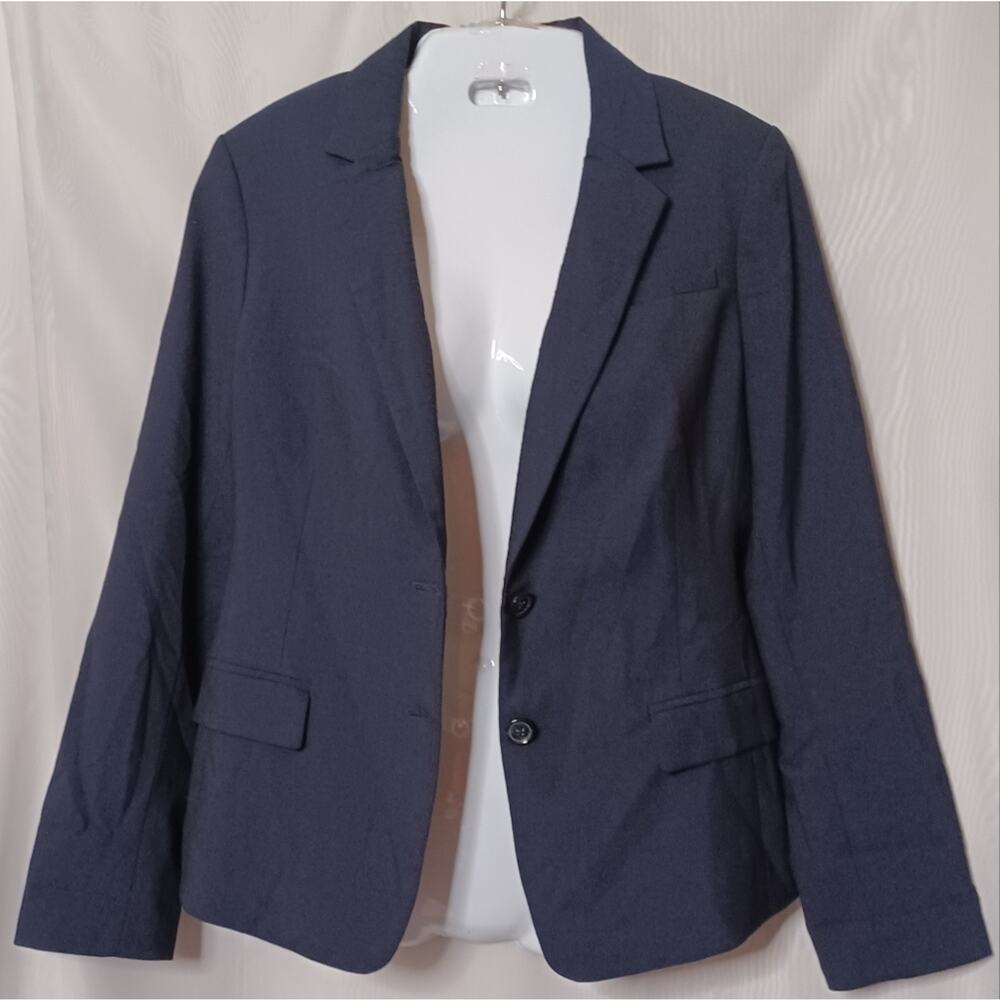 BANANA REPBULIC Dark Blue Wool Single Breasted Blazer. 8P - Picture 3 of 14